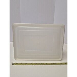 Vtg Polly-Flex Freezette Flat 8" x 10.5" Food Storage Container w/lid MADE USA